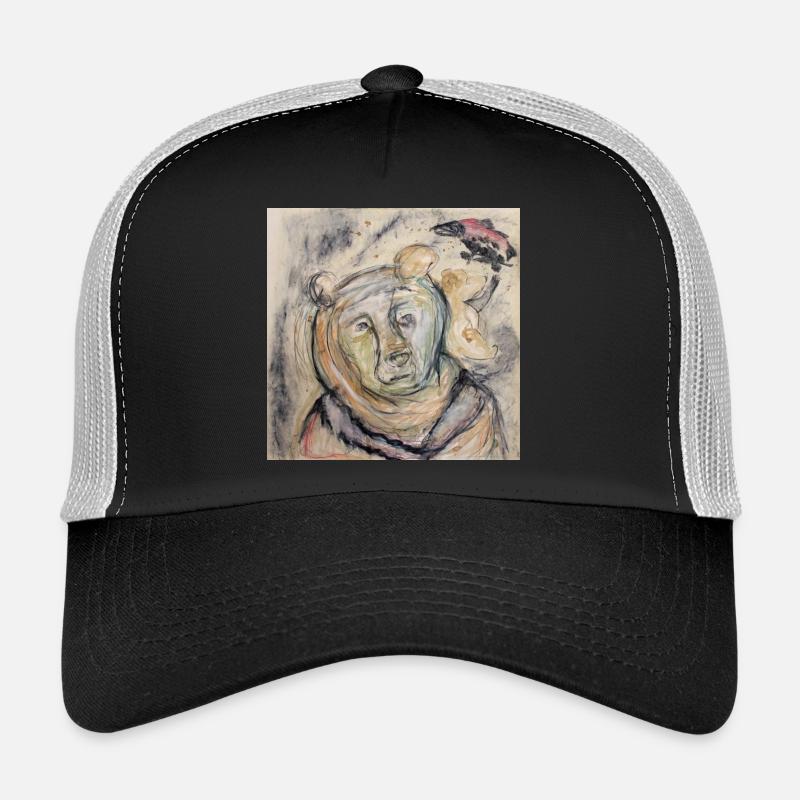 Portrait d’ours dans un style aquarelle Casquette trucker 