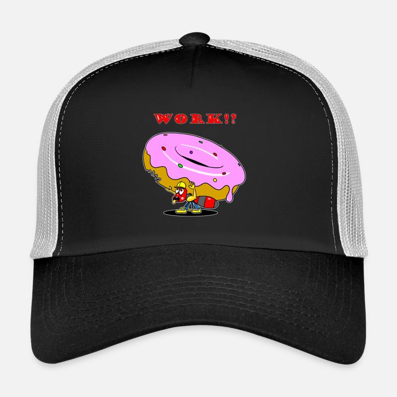Ant Donut Worker Cartoon - Trucker Cap - black/stone grey