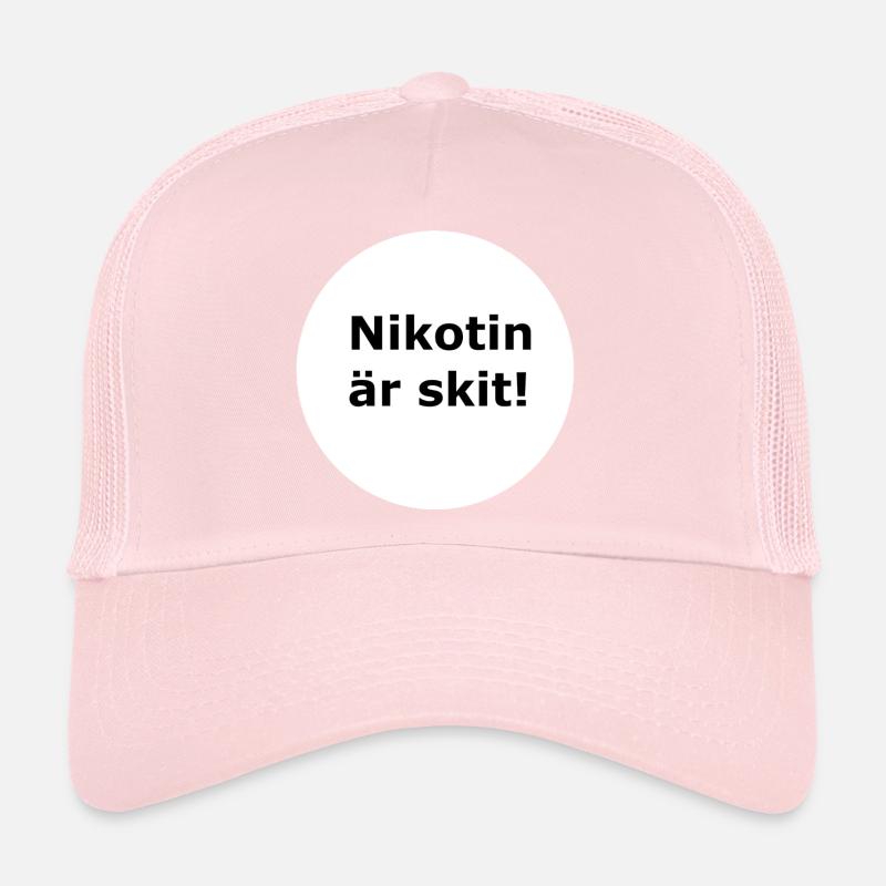 Nicotine is shit(White circle) Trucker Cap