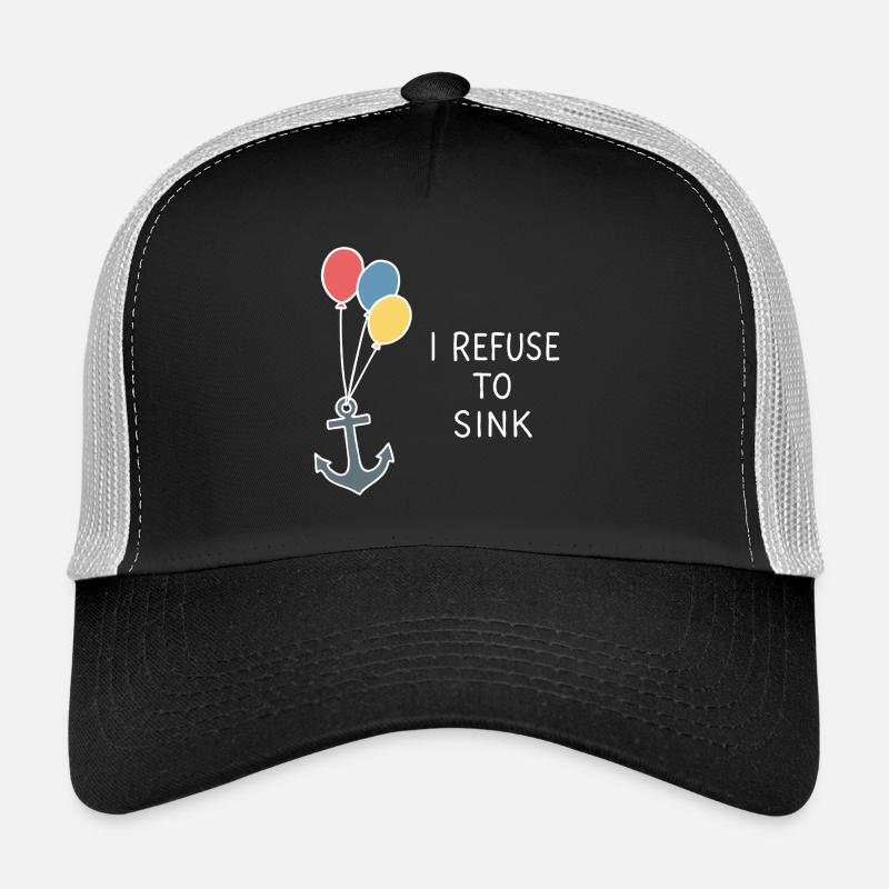 Refuse to Sink – Stärke & Meer - Trucker Cap - Schwarz/Steingrau