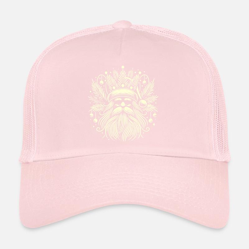 Le Père Noël de Noël avec une couronne de branches Casquette trucker 