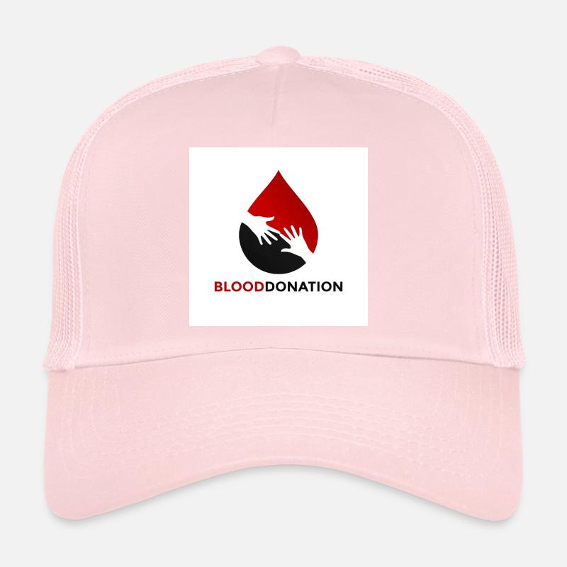 Blood Donation Hands Emblem Trucker Cap