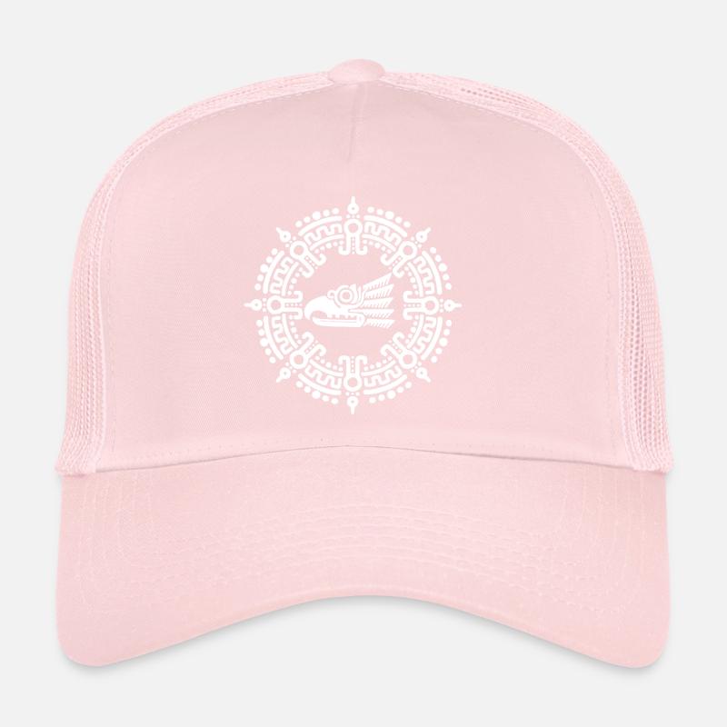 Symbole aztèque blanc Casquette trucker 
