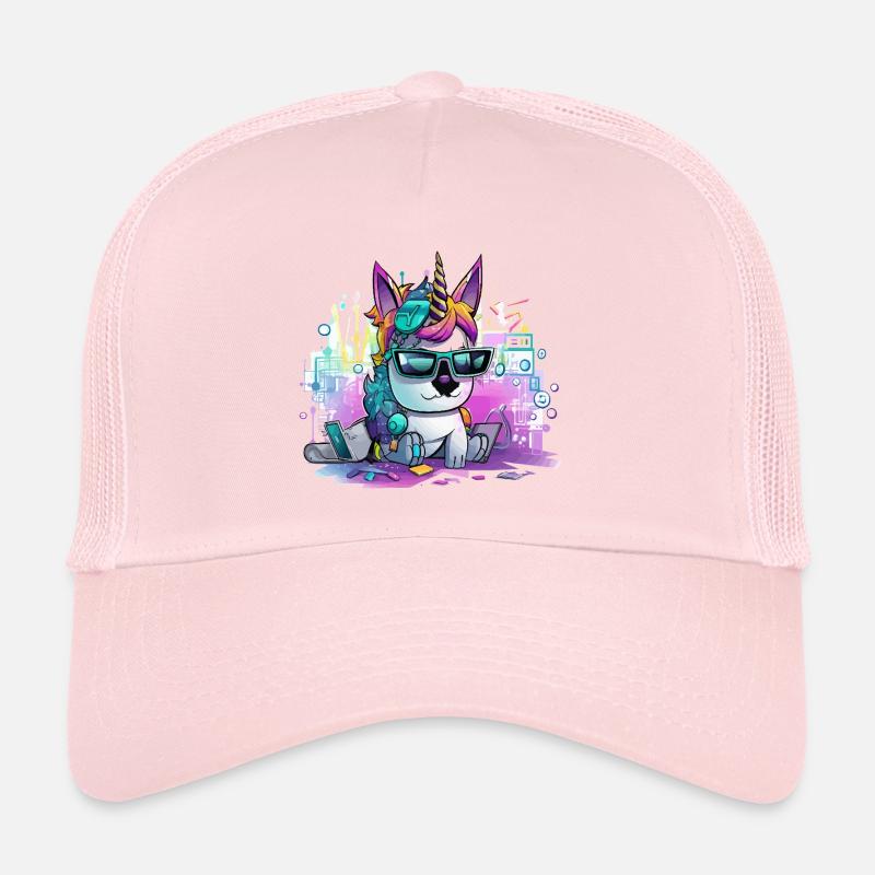 Techicorn Neon Unicorn Trucker Cap