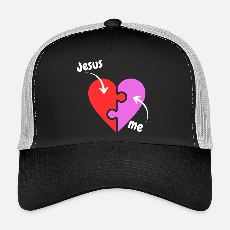 Jésus et moi puzzle Cœur - Christian Casquette trucker 
