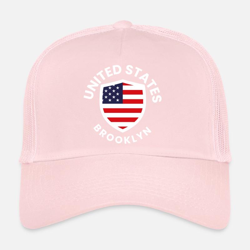 Brooklyn USA Shield mit Flagge Trucker Cap