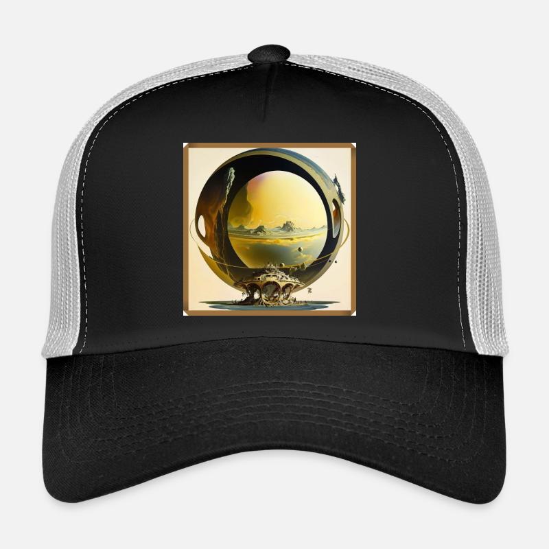 Sphere Ring Surreal Moon World - Trucker Cap - black/stone grey