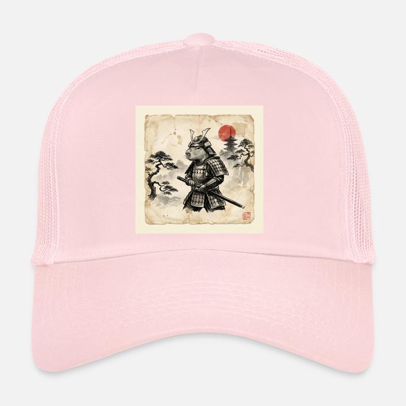 Capybara Samurai Japanischer Krieger Trucker Cap