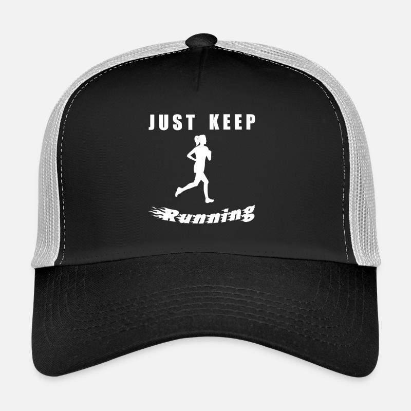 Just Keep Running – Runner Silhouette - Trucker Cap - black/stone grey