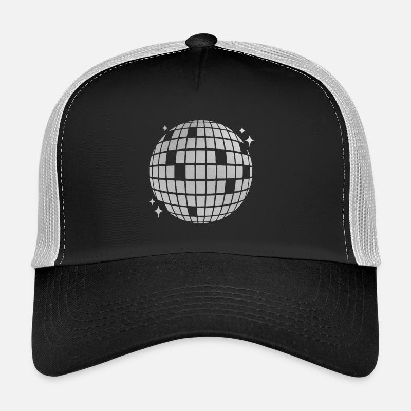 Discokugel-Mosaik Glanz - Trucker Cap - Schwarz/Steingrau