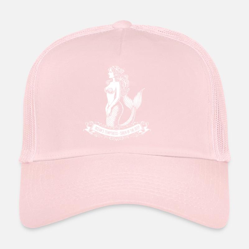 Wunderschöne Silhouetten-Illustration der Meerjungfrau Trucker Cap