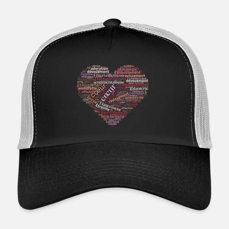 Herz der Worte in Liebe Trucker Cap