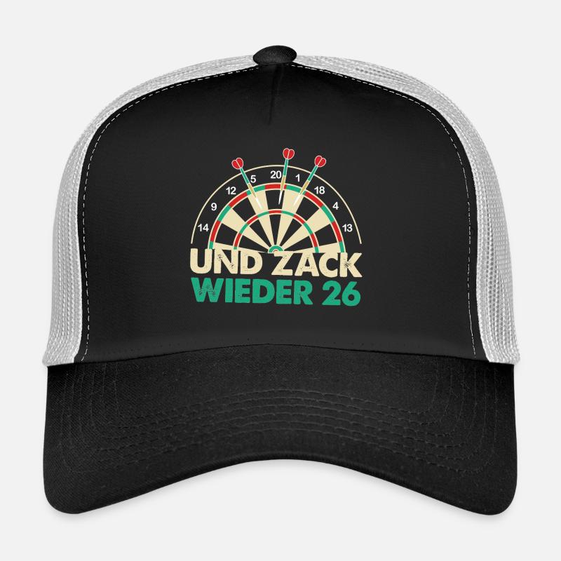 And Zack Again 26 Dartboard Design Trucker Cap