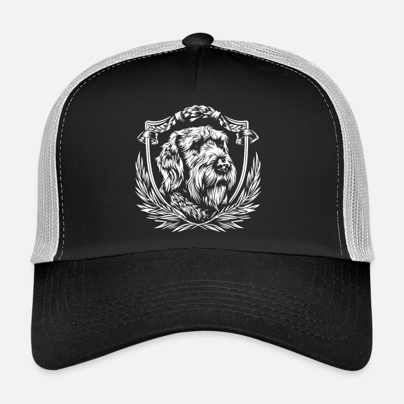 Dog crest line art Trucker Cap