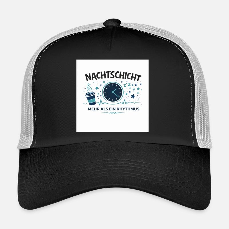 Nachtschicht Pflege – Mehr als ein Rhythmus - Trucker Cap - Schwarz/Steingrau