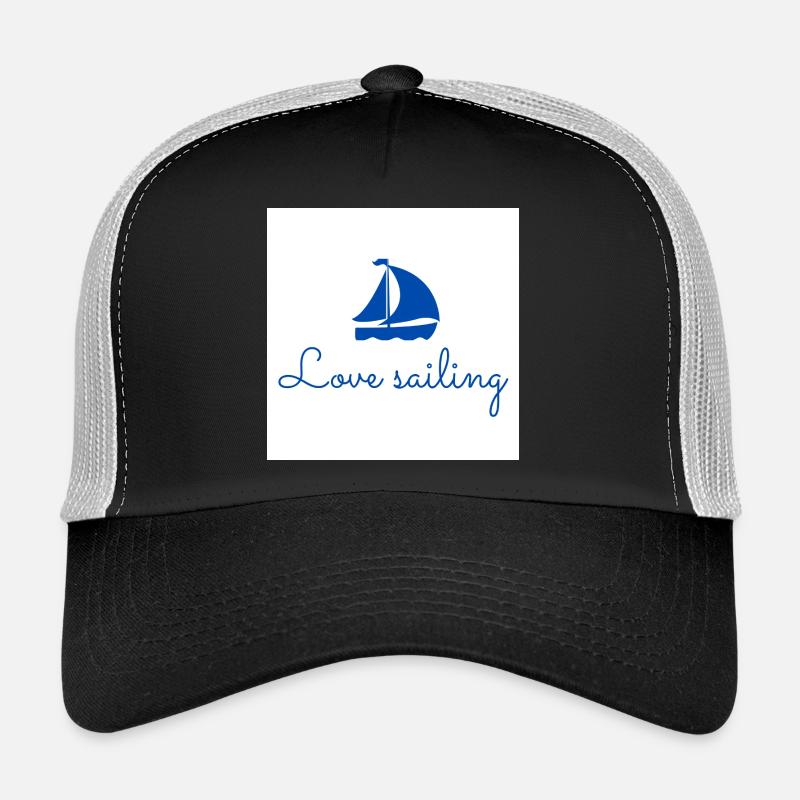 Ich liebe das Segeln - Trucker Cap - Schwarz/Steingrau