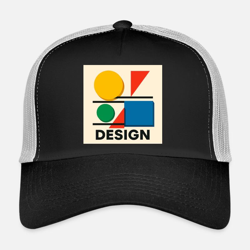 Géométrie Bauhaus Composition colorée Casquette trucker 