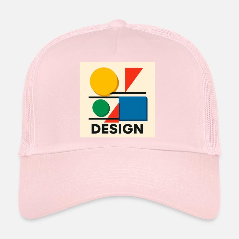 Géométrie Bauhaus Composition colorée Casquette trucker 