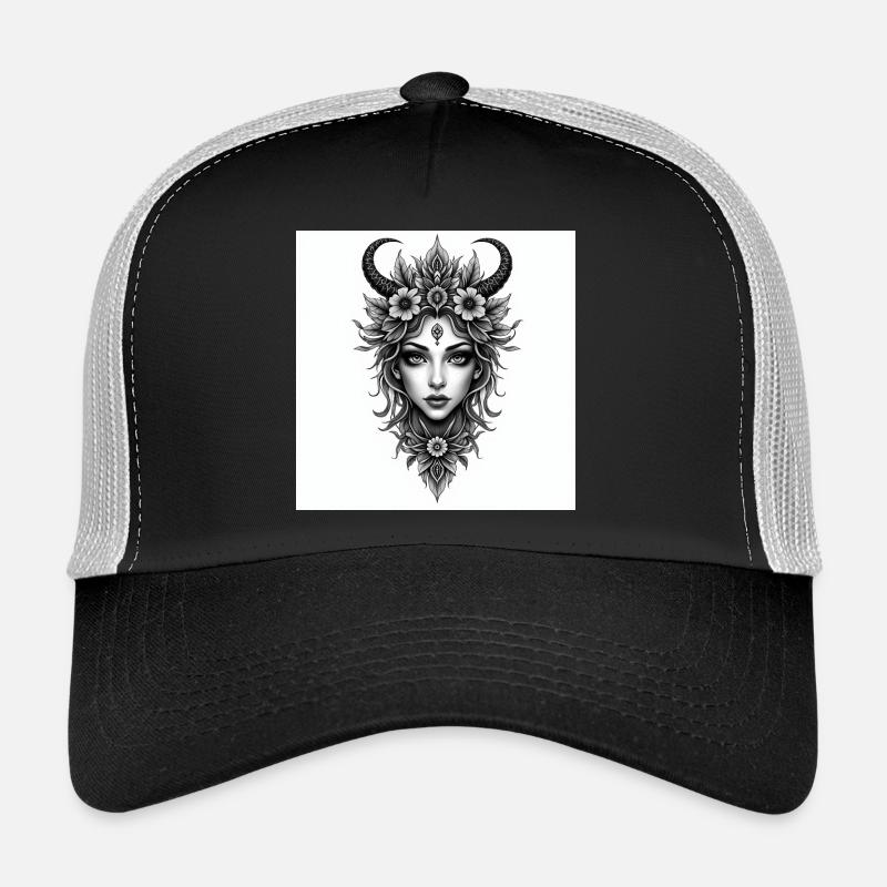 Reine cornue des fleurs Casquette trucker 
