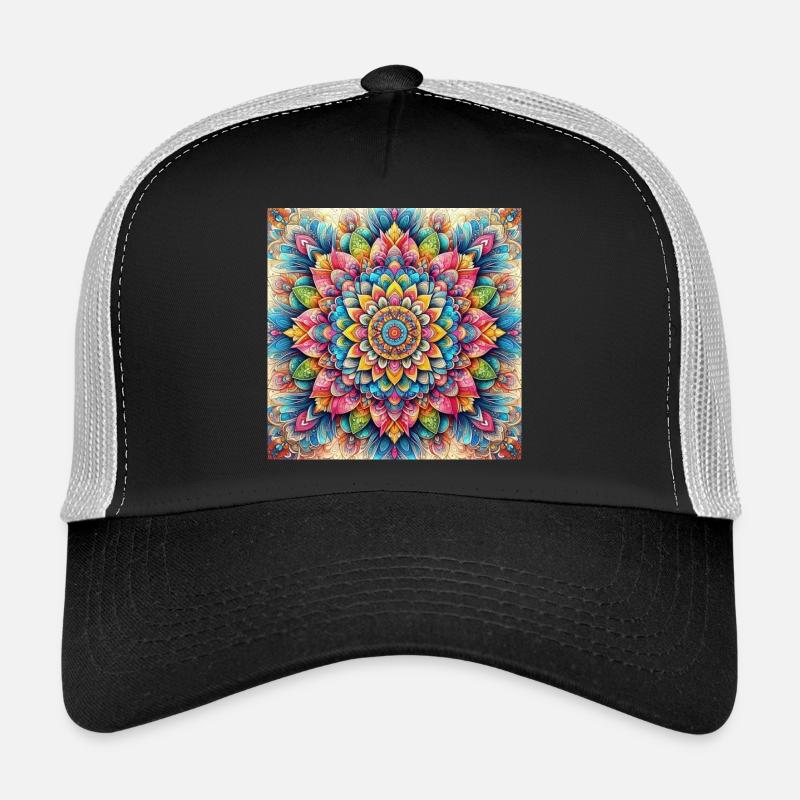 Lebendige Mandala-Prachtkunst Trucker Cap