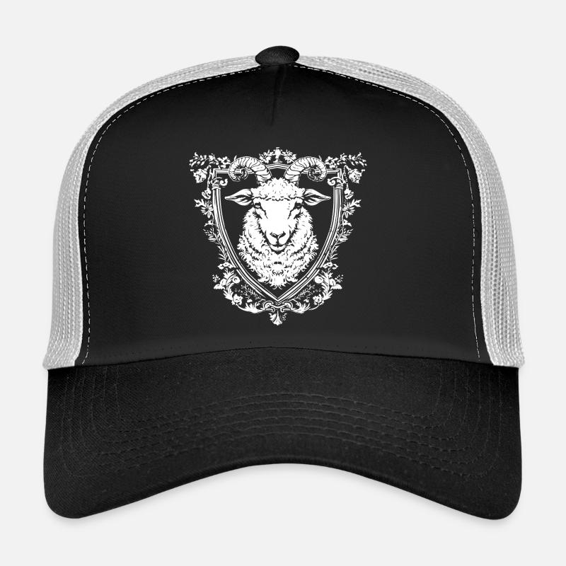 Heraldik Ziegenkopf Schild Trucker Cap