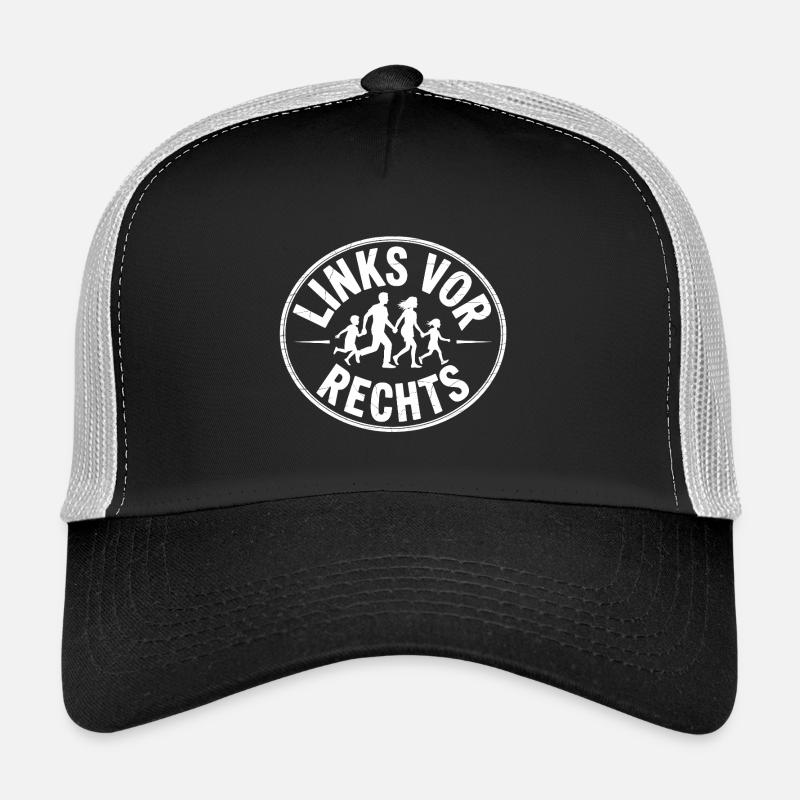 Links vor Rechts - Funny Antifa Spruch Trucker Cap