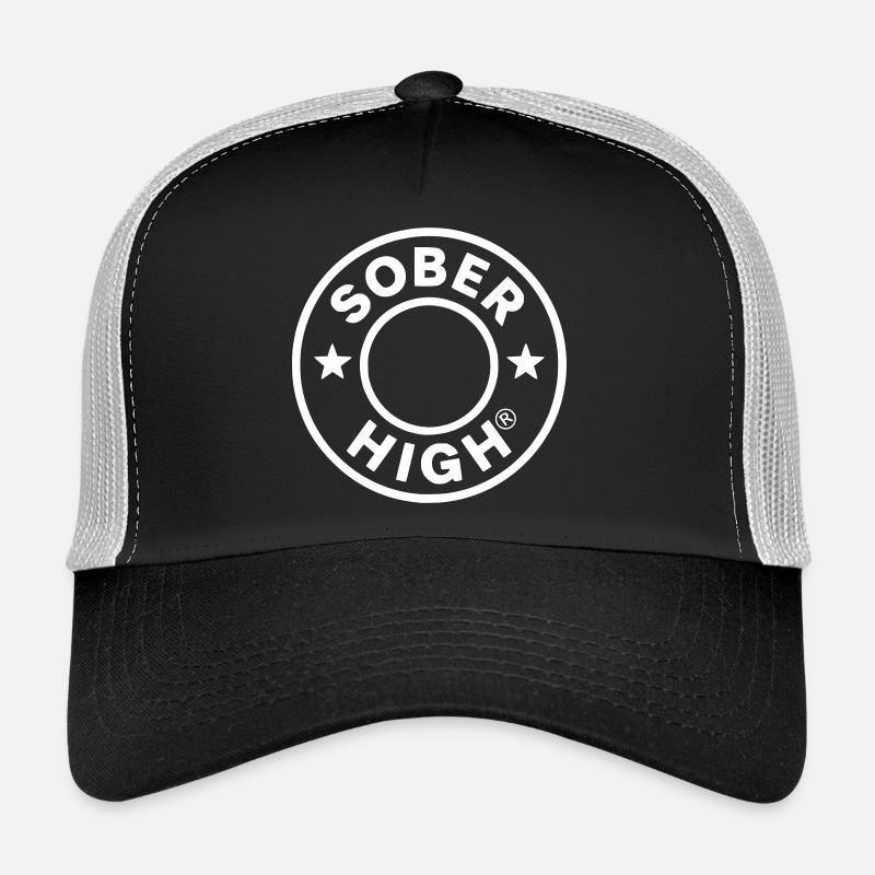 Live clean. Feel high. soberhigh. Trucker Cap