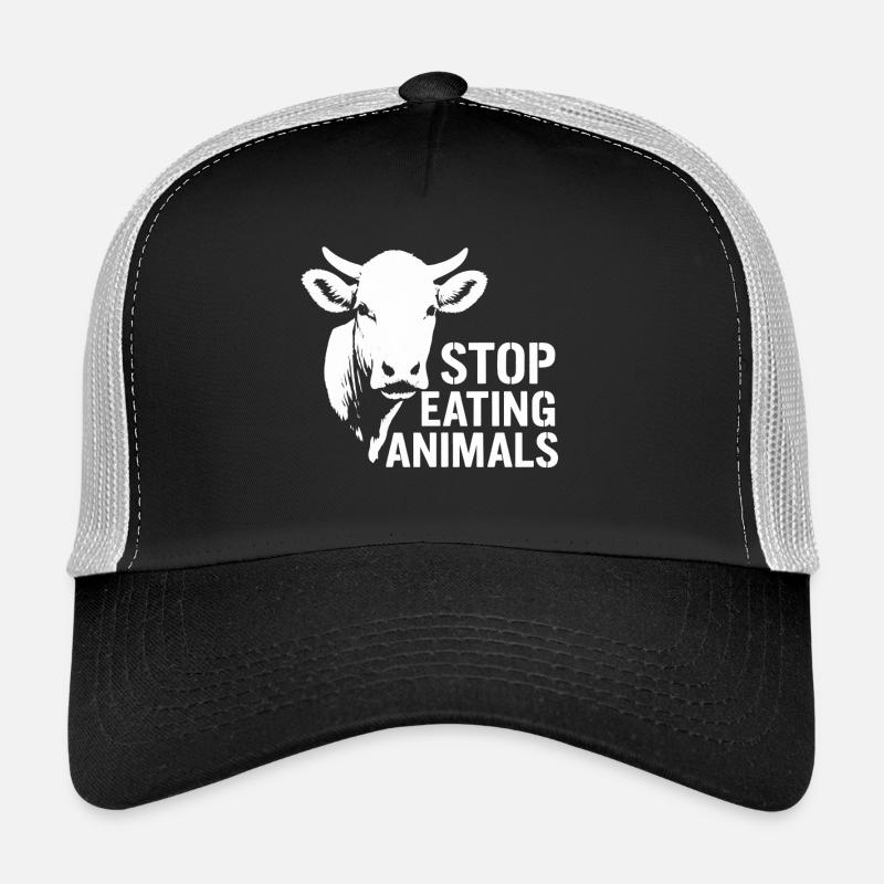 Silhouette de vache arrête de manger des animaux Casquette trucker 