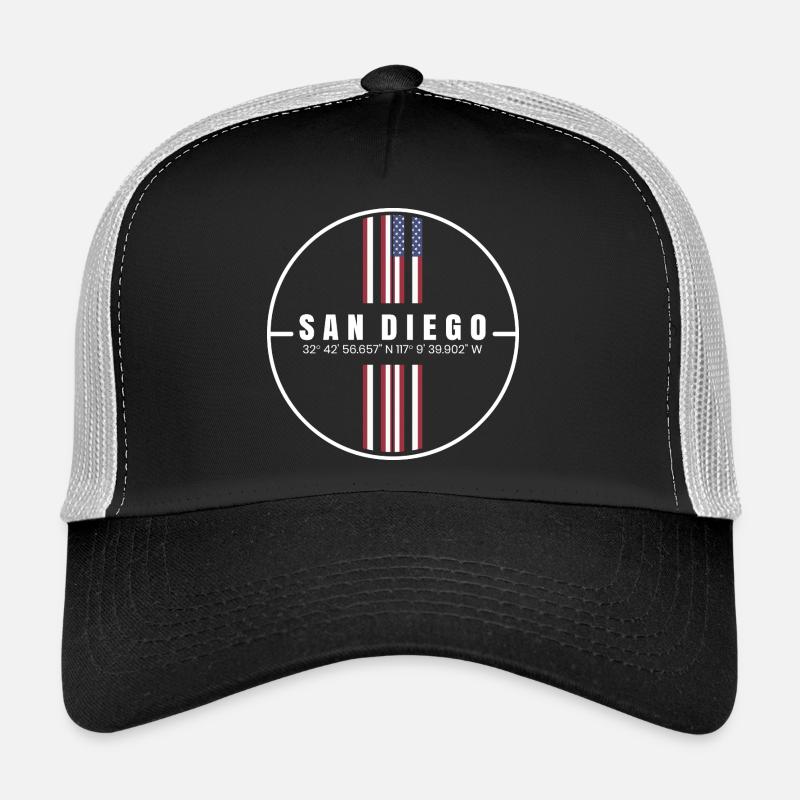 Coordonnées de San Diego Casquette trucker 
