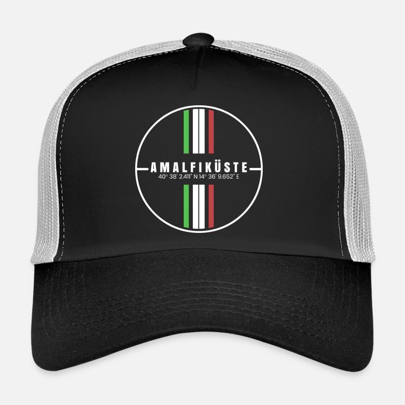 Coordonnées de la côte amalfitaine Casquette trucker 