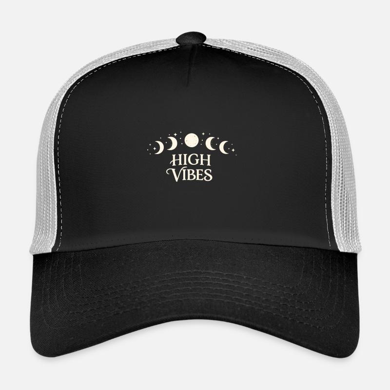 High Vibes Moon Phases Pattern Trucker Cap