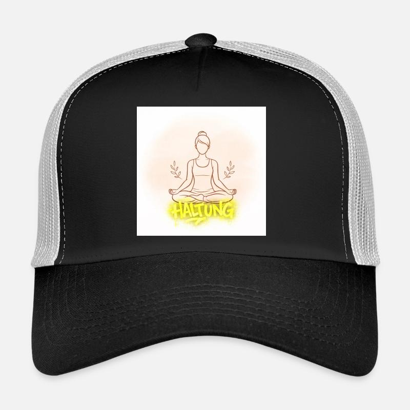 Illustration de la méditation de posture Casquette trucker 