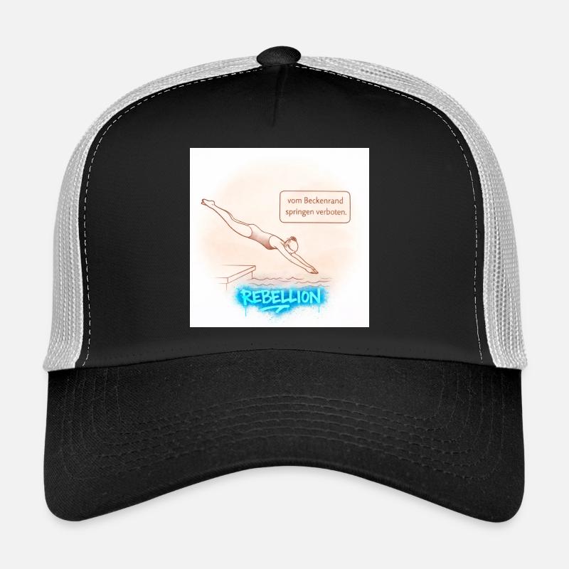 Poolside Rebellion - Trucker Cap - black/stone grey