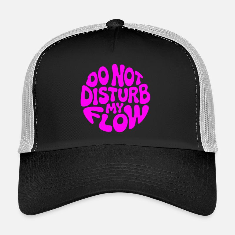 do not disturb my flow pink branded - Trucker Cap - black/stone grey