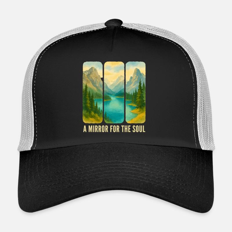 Triptyque du paysage montagneux avec lac Casquette trucker 