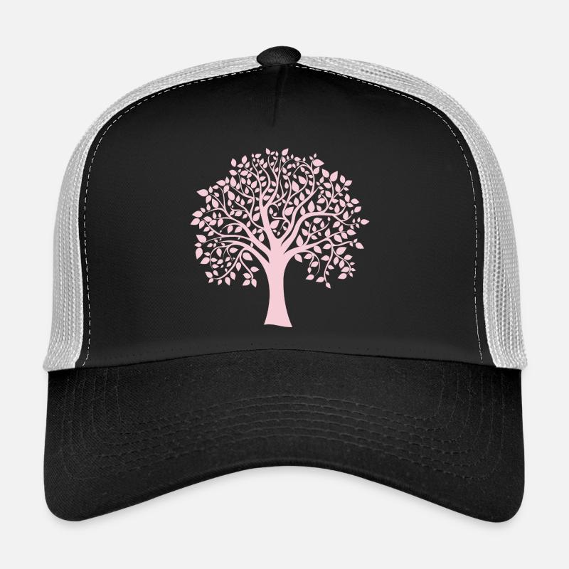 Icon Pink Jumbo Tree Print Silhouette - Trucker Cap - Schwarz/Steingrau