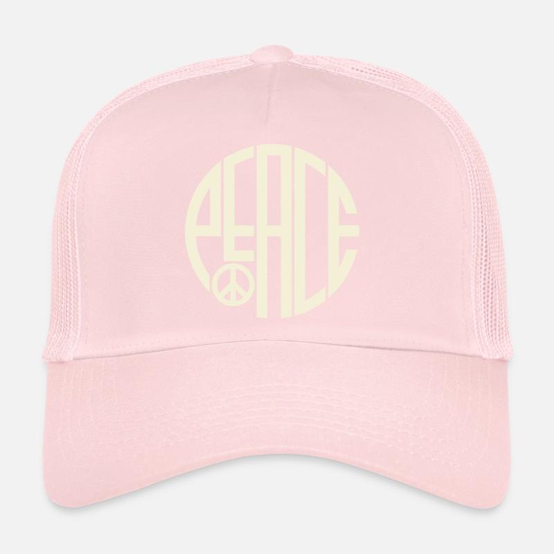 Typographie Art déco de la paix Casquette trucker 