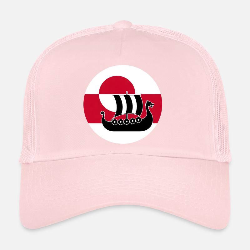 Conception de drakkar du drakkar du drapeau du Groenland Casquette trucker 