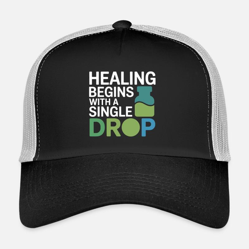 Die Homöopathie-Heilung beginnt professionell mit Einzeltropfen Trucker Cap