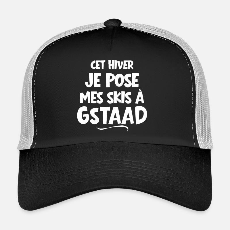 ski resort, skiing, Gstaad Trucker Cap