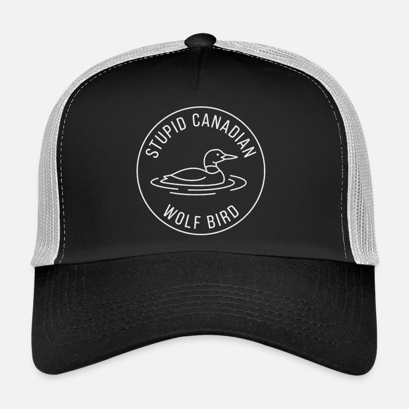 Stupide design graphique du canard loup-loup canadien Casquette trucker 