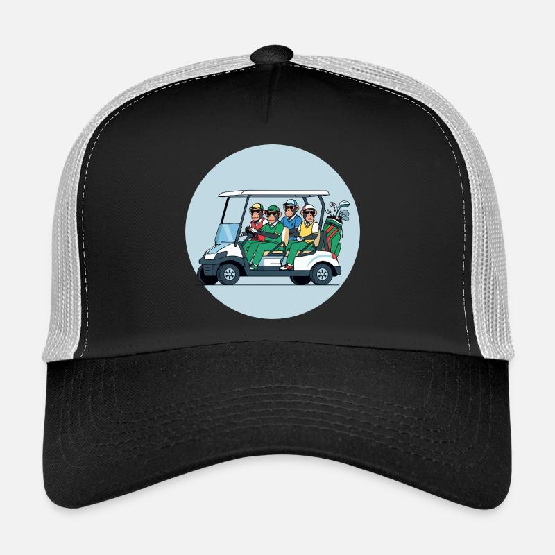 Golf troupe in golf cart Trucker Cap