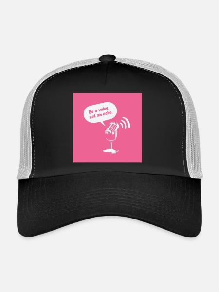 Sois une voix, pas un écho - Casquette trucker  - noir/gris pierre - Devant