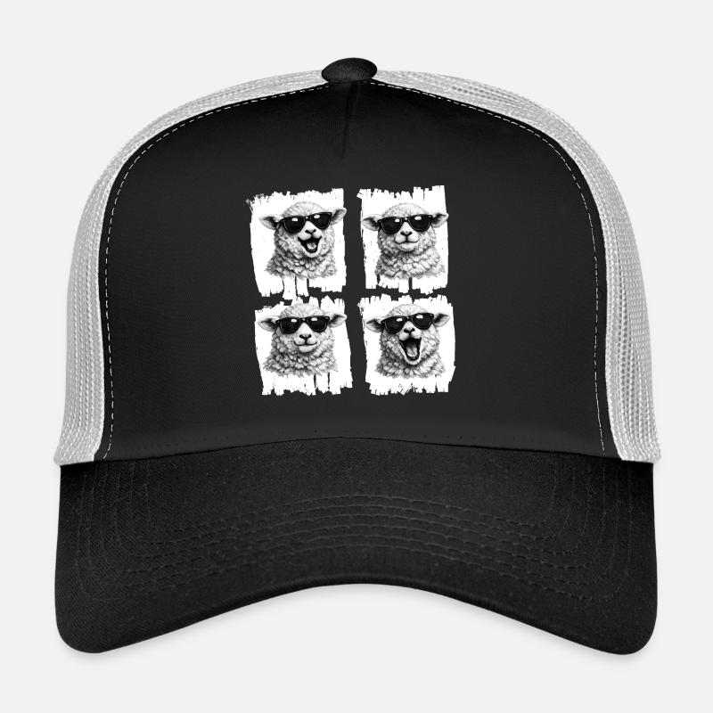 Quatuor de lunettes de soleil mouton Casquette trucker 