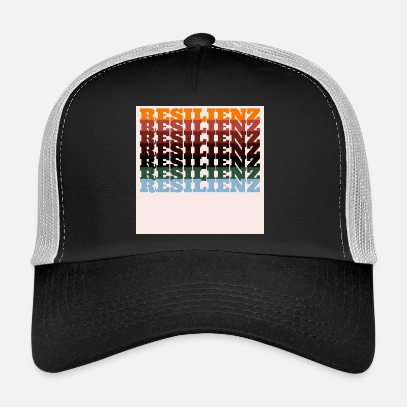 Typographie en impression colorée Resilience Casquette trucker 