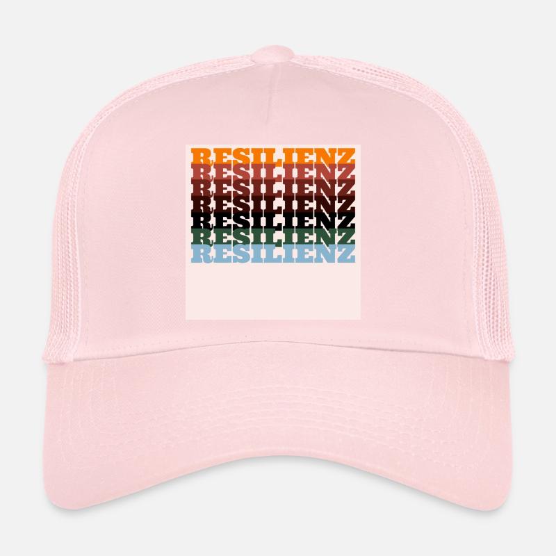 Typographie en impression colorée Resilience Casquette trucker 