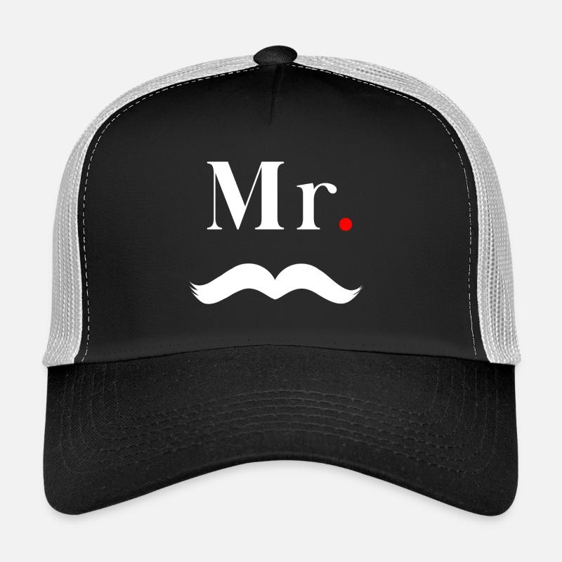 Herr Weißer Schnurrbart Trucker Cap