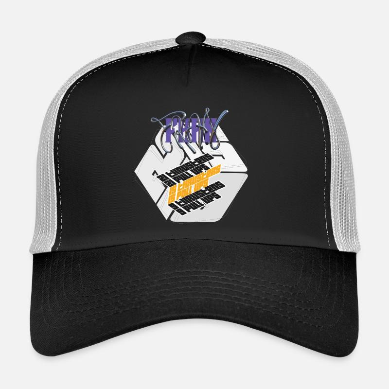 Fran Hero WOD Cross-Training leichte Grafikversion - Trucker Cap - Schwarz/Steingrau