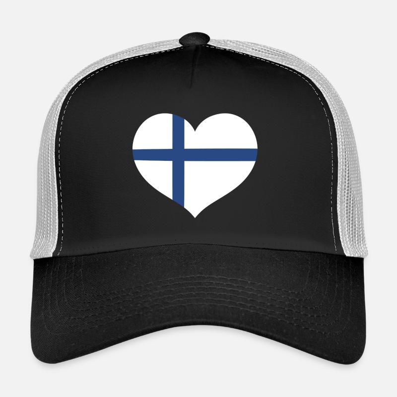 Finnlands Flaggenherz Trucker Cap