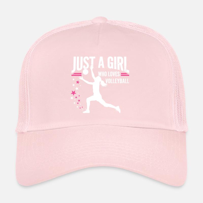 Mädchen liebt Volleyball Zitat Trucker Cap